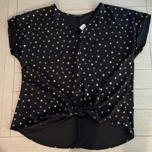 Allura Knot Detail Foil Print Blouse